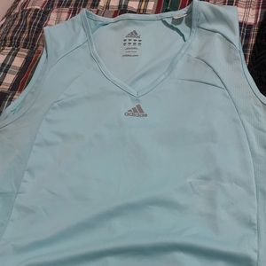 Bluish-green (Aqua) colored sleeveless shirt